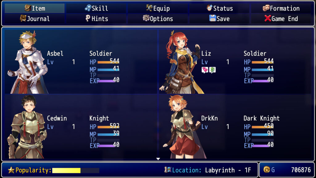 Dynamic Main Menu